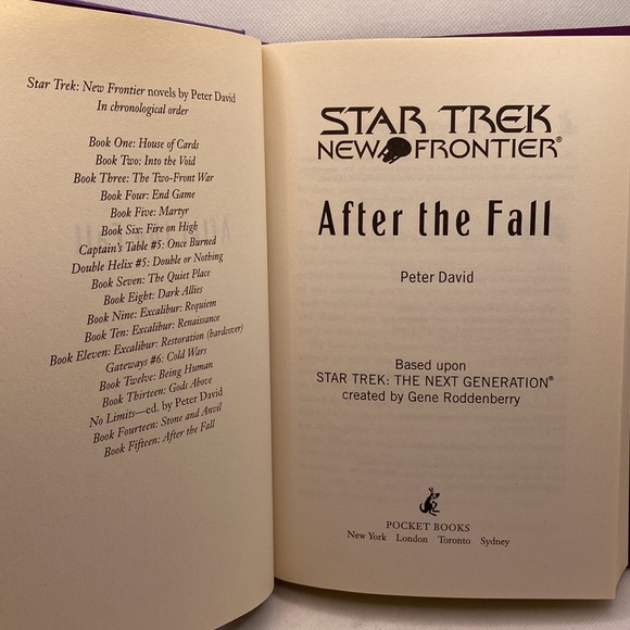 Star Trek New Frontier: After The Fall by Peter David Hardcover with Dust Jacket - Picture 6 of 9